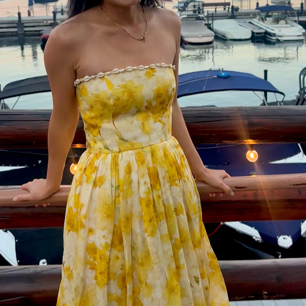 Zimmermann Wonderland Floral Strapless Gown XS - Picture 3 of 3